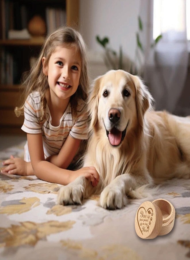 صندوق تذكاري خشبي لشعر الحيوانات الأليفة من كريت كابين، على شكل قلب، لحفظ شعر الحيوانات الأليفة ورمادها، مناسب للكلاب والقطط، هدية تذكارية صغيرة مخصصة للحيوانات الأليفة، هدية تعزية لفقدان حيوان أليف، لحفظ شعر الحيوانات الأليفة وأسنانها وأظافرها ورمادها، مقاس 2 × 1.6 بوصة - Image 4