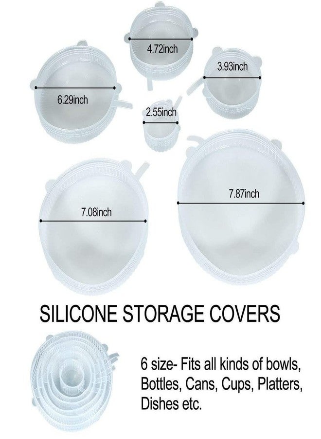 Orbica Silicone Lid Set, Silicon Lids for Containers, Silicon Stretchable Lids, Silicone Lids and Cover Set - Multicolor - Image 3