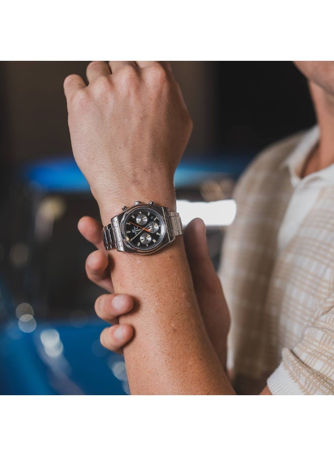 كاسيو ساعة كاسيو إديفيس EFB-730D-1AVUDF للرجال من الستانلس ستيل مع قرص أسود وزجاج ياقوتي – مقاومة للماء حتى 100 متر - Image 5