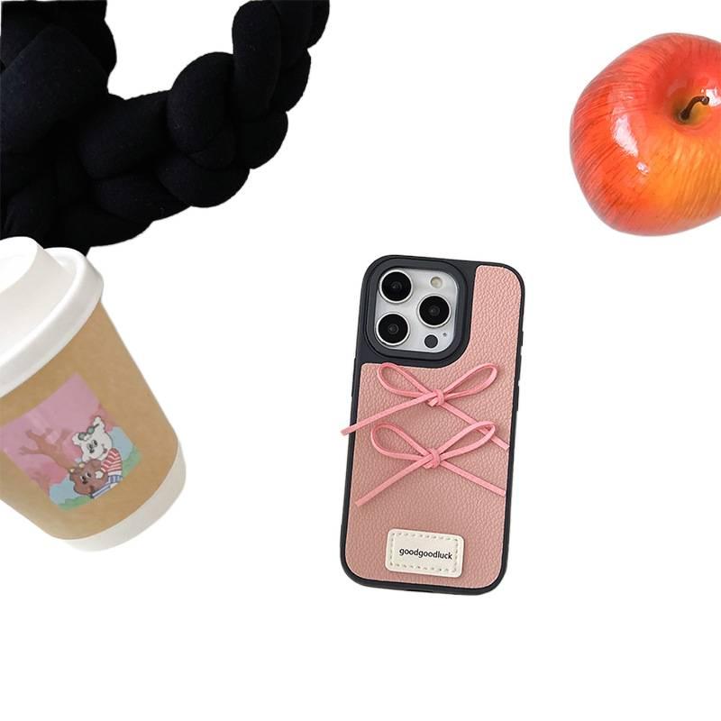 Shockproof iPhone 14 Plus TPU , Cover for iPhone 14 14 Plus 14 Pro 14 Pro Max , Bow Design , Pink for Work and School - Image 1