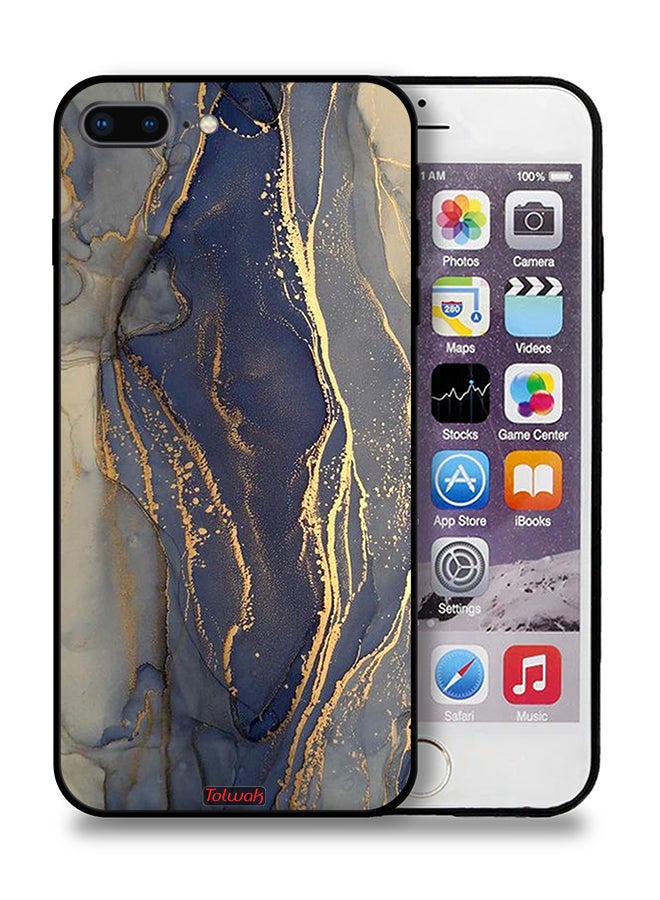 Tolwak Apple iPhone 7 Plus Protective Case Gliter Marble Pattern - Image 1