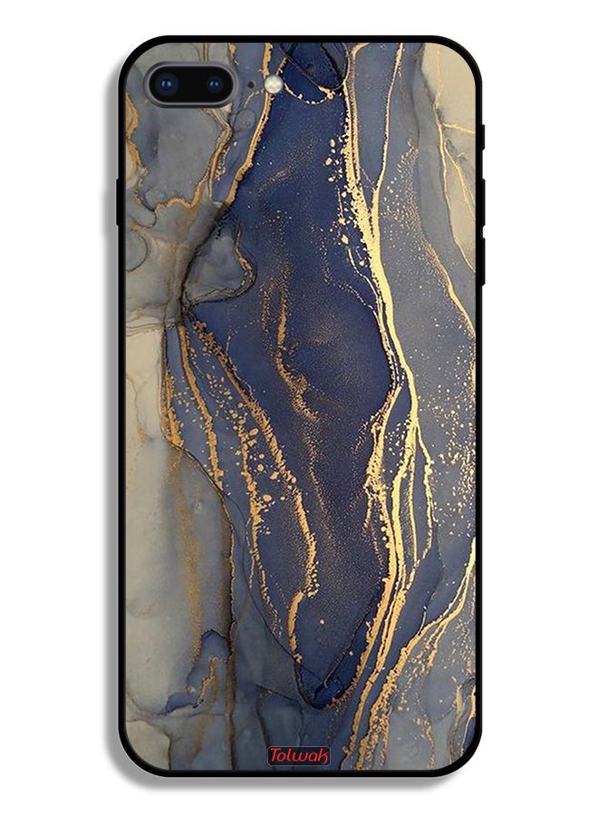 Tolwak Apple iPhone 7 Plus Protective Case Gliter Marble Pattern - Image 2