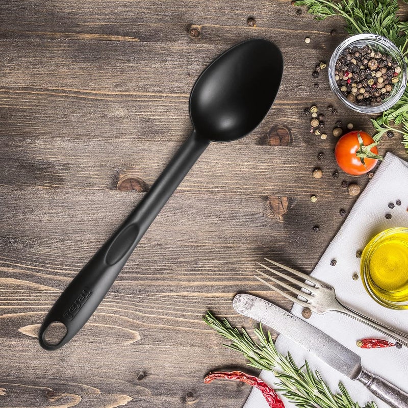 T-fal TEFAL Bienvenue Spoon | Kitcken Tool | High-Heat Resistance | Scratch-Free for Cookware | Dishwasher-Safe | Black | Plastic | Made in France | 2 Years Warranty | 2743912 - Image 3