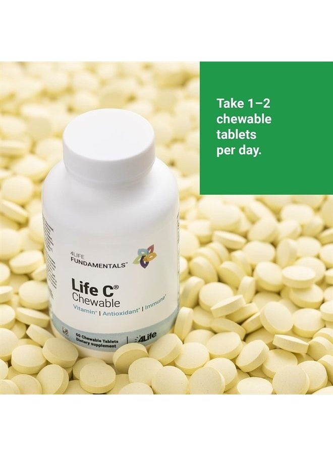4life - Life C - Features 7 Active Forms of Natural Vitamin C for Immune Support, Increased Nutrient Absorption, and Antioxidant Benefits - Citrus Flavor - 60 Chewable Tablets - Image 1