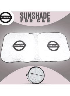 Nissan NISSAN Car Sun Shade UV Rays and Heat Protector Sun Visor Foldable Keep Your Vehicle Cool Blocks UV Rays, Car Windshield Sunshade 