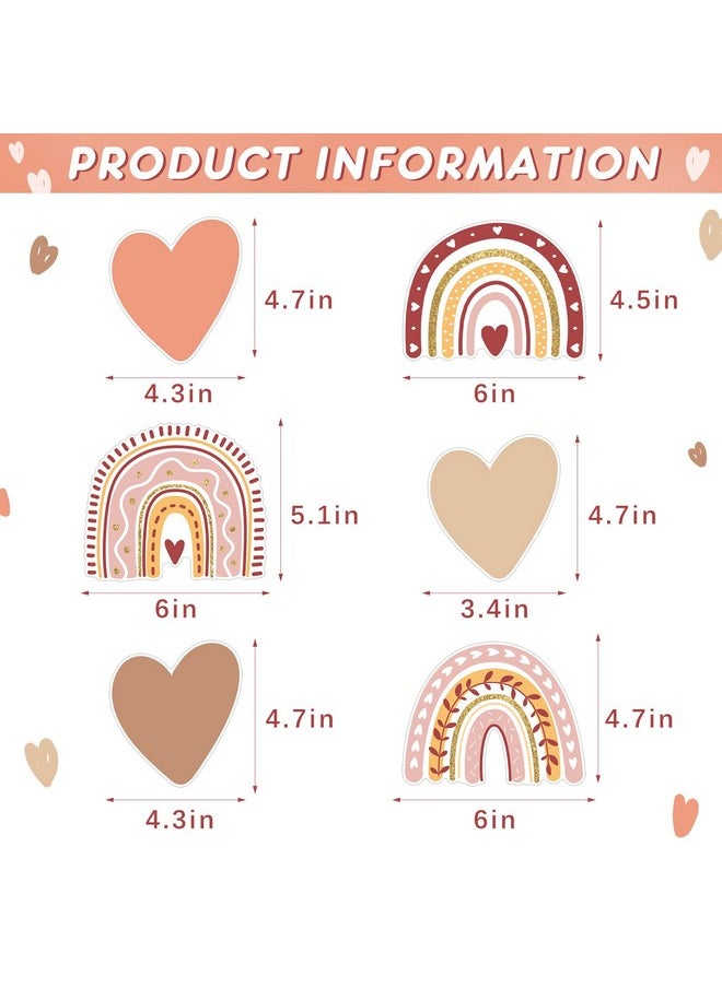 45 قطعة من ديكورات الفصول الدراسية البوهيمية على شكل أقواس قزح وقلوب مقطوعة على شكل قلب قوس قزح ولوحات إعلانات وديكورات حفلات قوس قزح للحرف اليدوية ولوحات الإعلانات وأبواب المدارس المنزلية وأعياد الميلاد - pzsku/Z2104ED06EDA0B7D18B8DZ/45/_/1731922164/22dba58c-88cc-48e2-a142-f66c16c950f6
