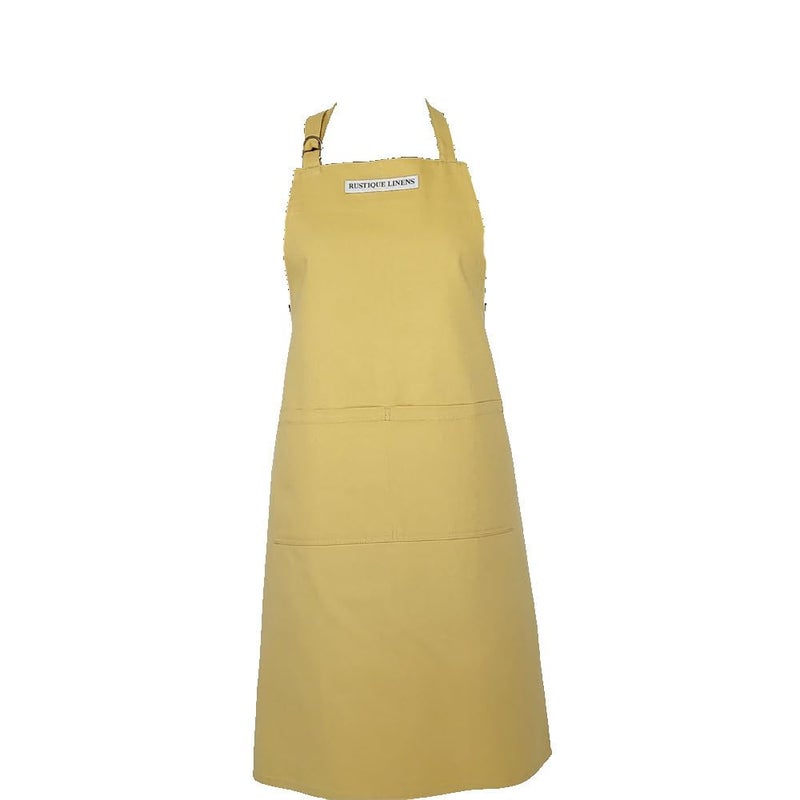 RUSTIQUE LINENS RUSTIQUE LINENS D RING BUTCHER CUT SOLID APRON  - Image 1