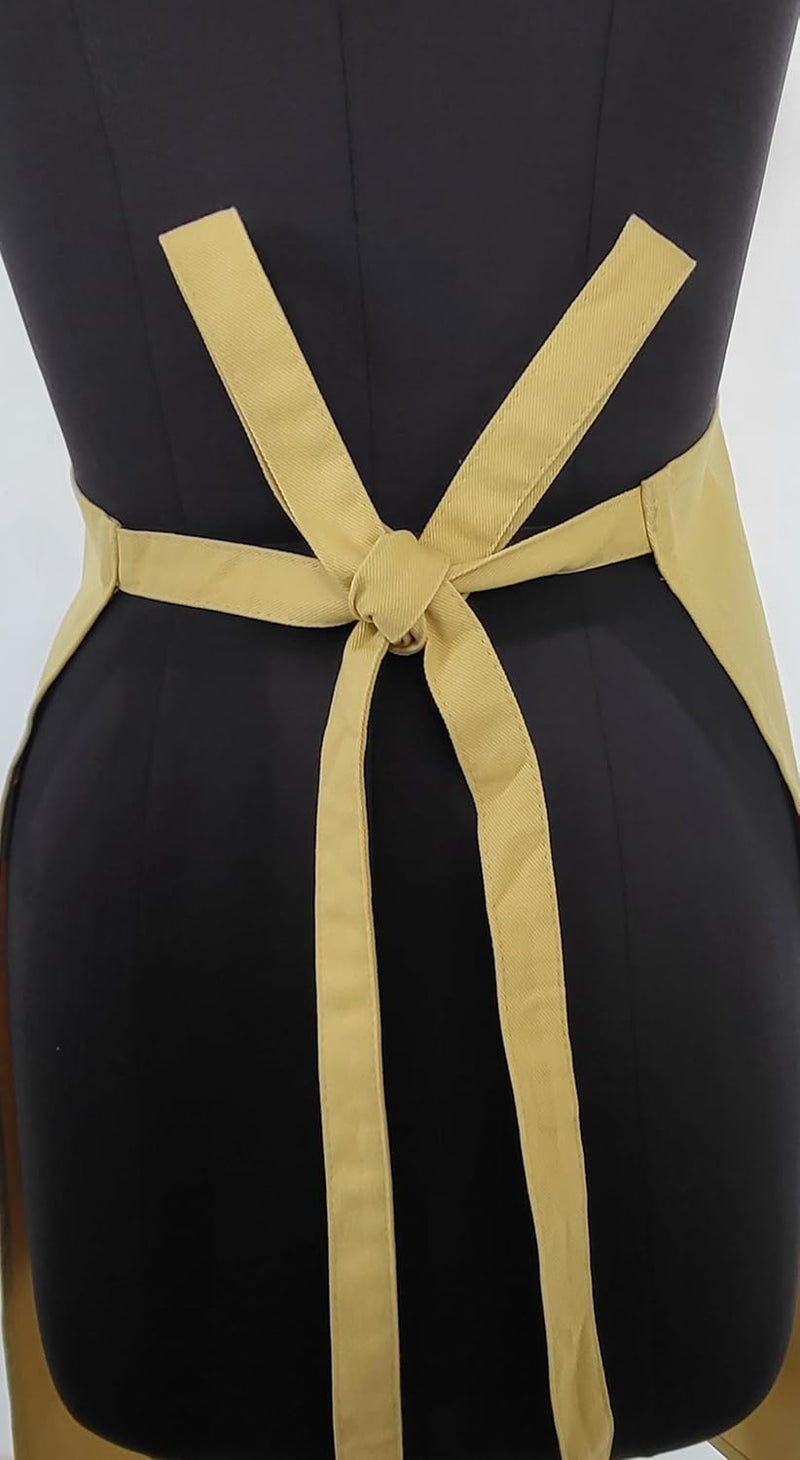 RUSTIQUE LINENS RUSTIQUE LINENS D RING BUTCHER CUT SOLID APRON  - Image 4