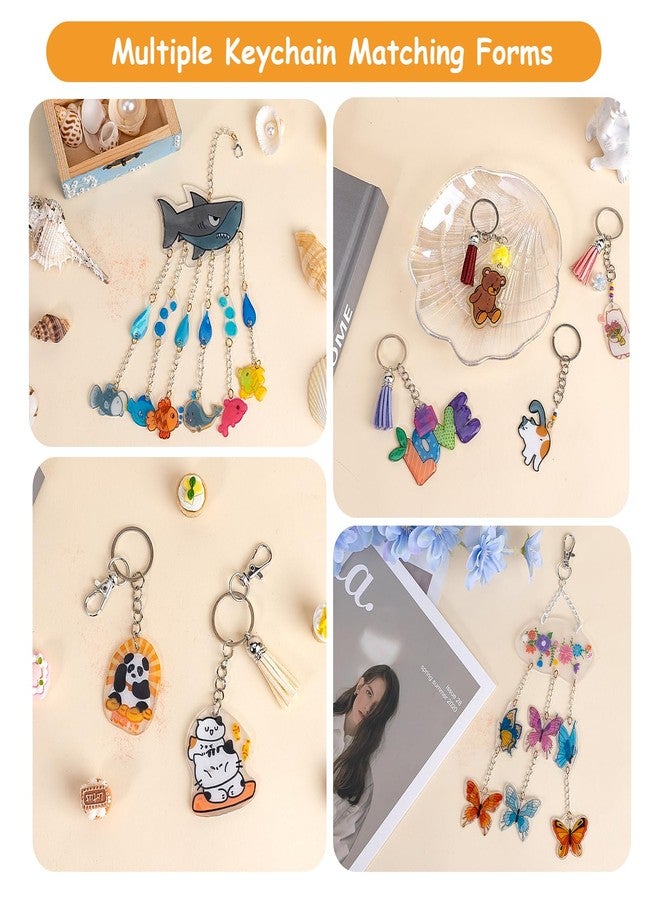 Csyidio 251 PCS Shrink Dink Keychain Kit Includes 20 Sheets Shrink Plastic Sheets, Hole Punch, Tassels, Lobster Clasps, Keychain Clip, Jump Rings, Key Ring, Great for DIY Mother's Day Crafts - Image 5