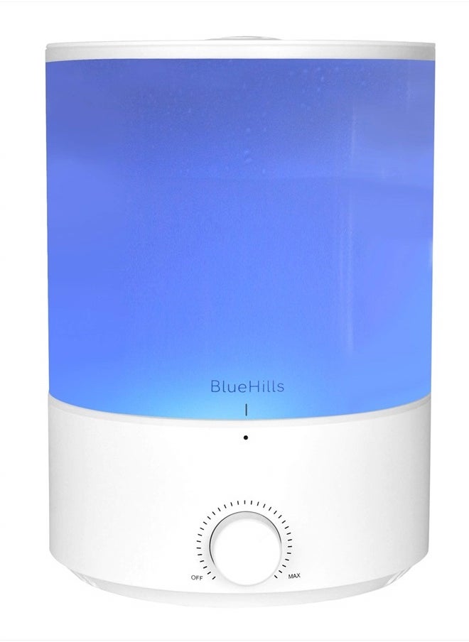 BlueHills - Premium 4000 ml XL Essential Oil Diffuser 4L 4 Liter 70 Hour Run Humidifier Aromatherapy 1 Gallon Big Capacity High Mist Output for Large Room Home Mood Lights WhiteE401 - Image 1