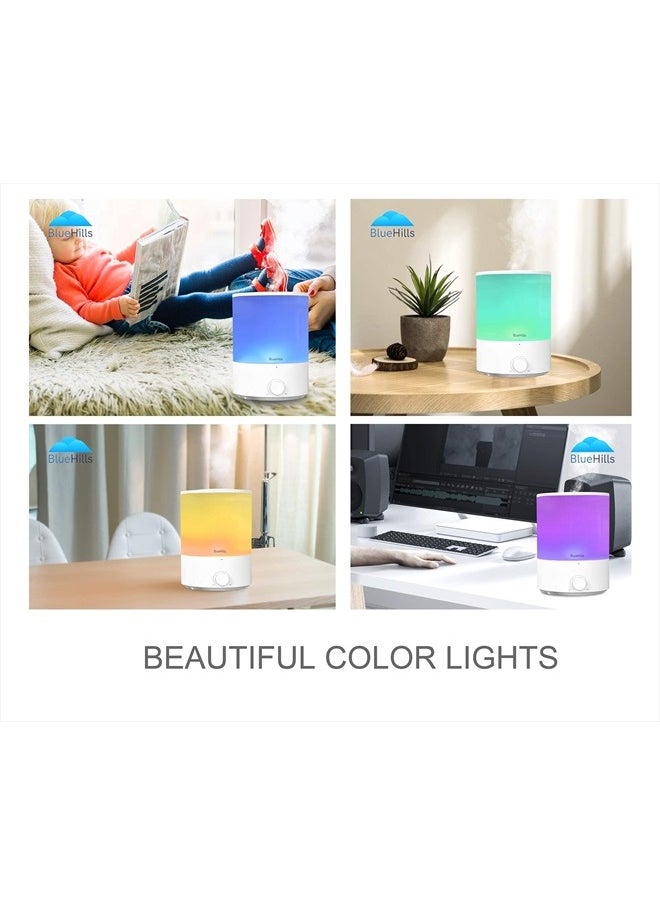BlueHills - Premium 4000 ml XL Essential Oil Diffuser 4L 4 Liter 70 Hour Run Humidifier Aromatherapy 1 Gallon Big Capacity High Mist Output for Large Room Home Mood Lights WhiteE401 - Image 1