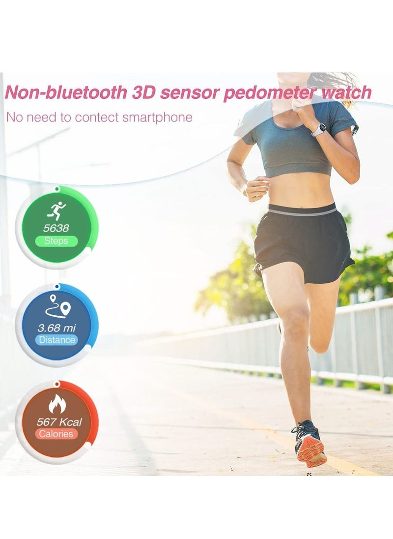 SYOSI Kids Digital Sport Watch, Kids Watch For Girls Boys With Pedometer Alarm Clock Stopwatch Distance Calories Ip68 Waterproof Led Display Great Gift For Children (White)  - Image 2
