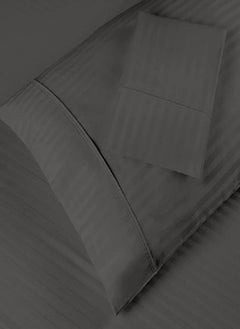 Blueberry Cotton King Striped Fitted Elastic Pack of 3 Bedsheet 200x200+20cm  - Image 5