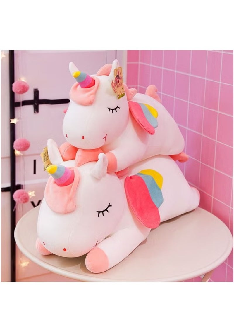 LIMOS Magical Unicorn Pillow Plush Toy with Rainbow Wings - White - Image 3