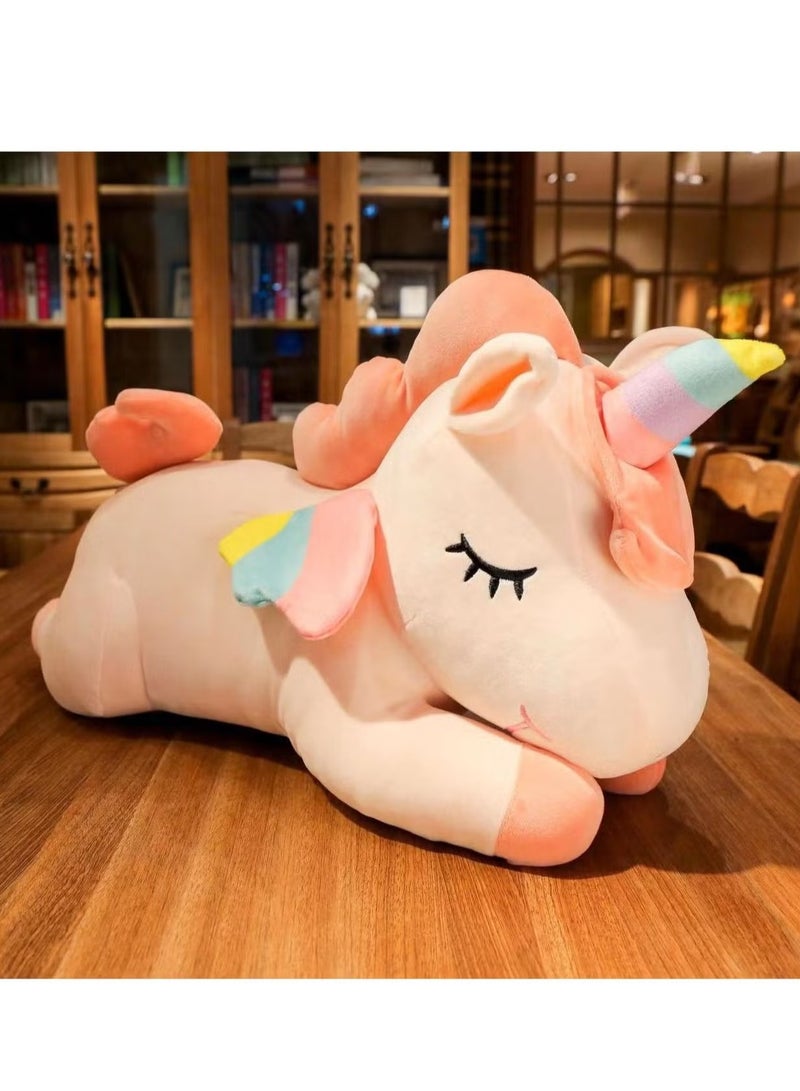 LIMOS Magical Unicorn Pillow Plush Toy with Rainbow Wings - White - Image 2