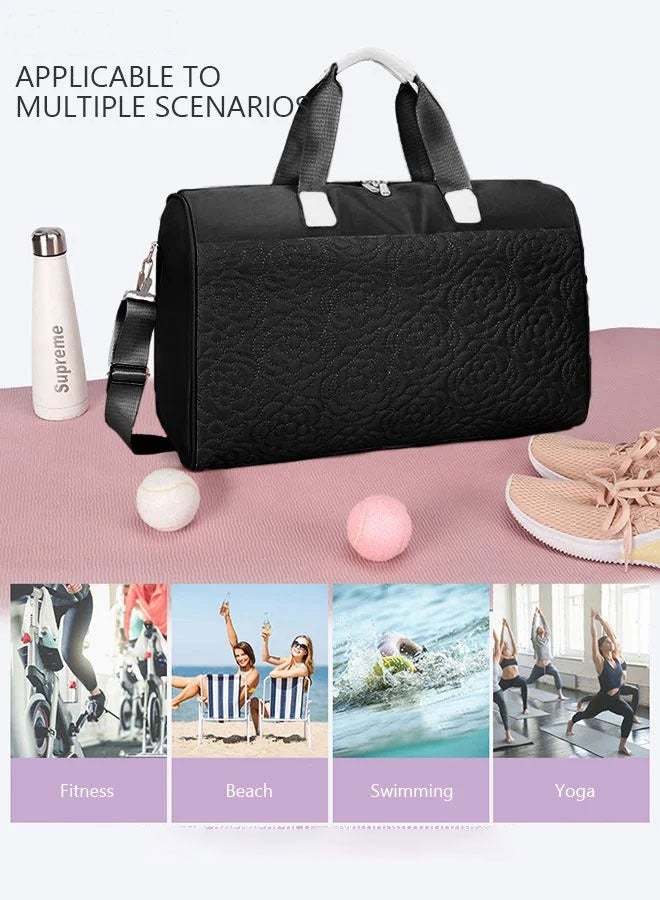 ميكسد زهرة السفر حقيبة الأمتعة قدرة كبيرة خفيفة الوزن للماء أكسفورد النسيج حقيبة الكتف متعددة الوظائف ، ومناسبة للجنسين ممارسة اللياقة البدنية والتدريب على السفر - Image 4