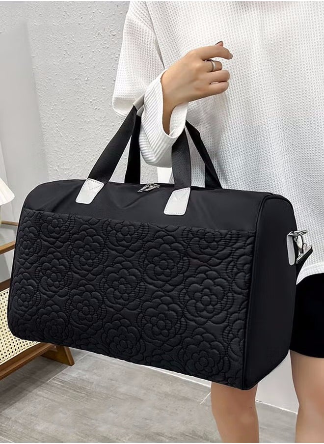 MIXDE Floral Travel Duffel Bag Large Capacity Lightweight Waterproof Oxford Fabric Multipurpose Shoulder Luggage Bag for Fitness Sports Training Trip for Unisex  - Image 1