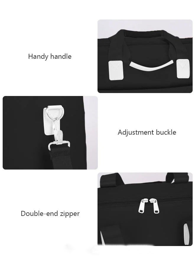 MIXDE Floral Travel Duffel Bag Large Capacity Lightweight Waterproof Oxford Fabric Multipurpose Shoulder Luggage Bag for Fitness Sports Training Trip for Unisex  - Image 4