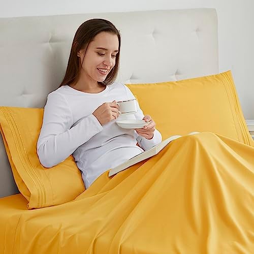 Nestl Yellow King Pillow Cases 2 – Soft King Size Pillow Case, 1800 Brushed Microfiber Pillowcases, Envelope Closure Pillowcase, King Pillow Covers, King Size Pillow Cases Set of 2, 20x40 Inches - Image 5