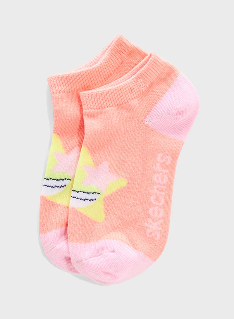 SKECHERS Kids 6 Pack Non Terry Socks
