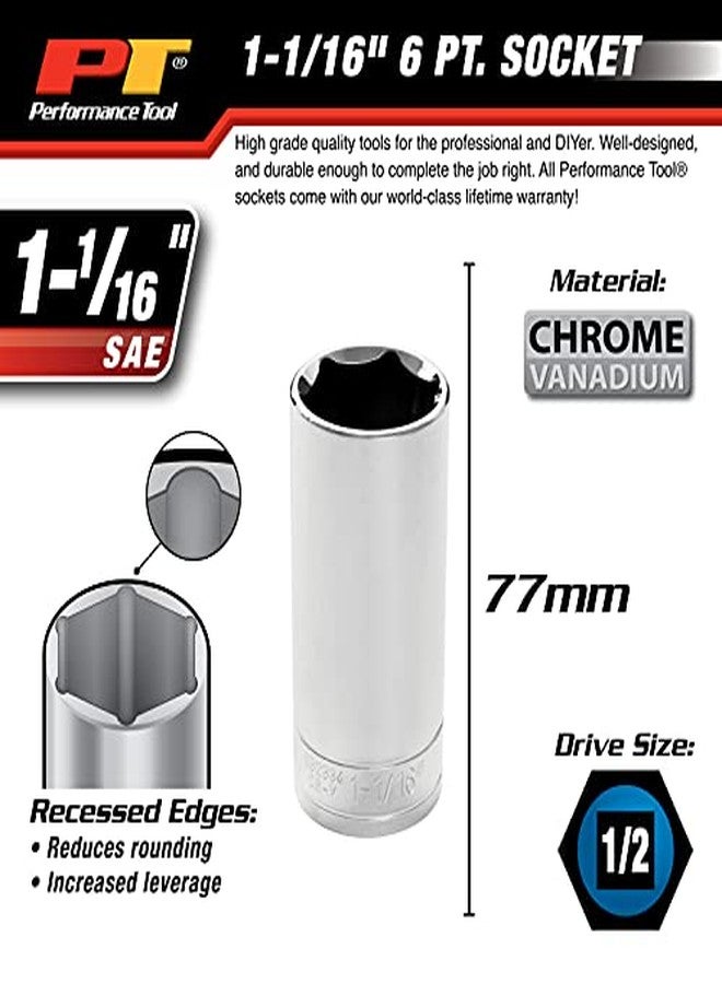 بيرفورمانس تول أداة الأداء W32334 مقبس حائط عميق 1-1/16 بوصة، 6 نقاط، عبوة واحدة - Image 5