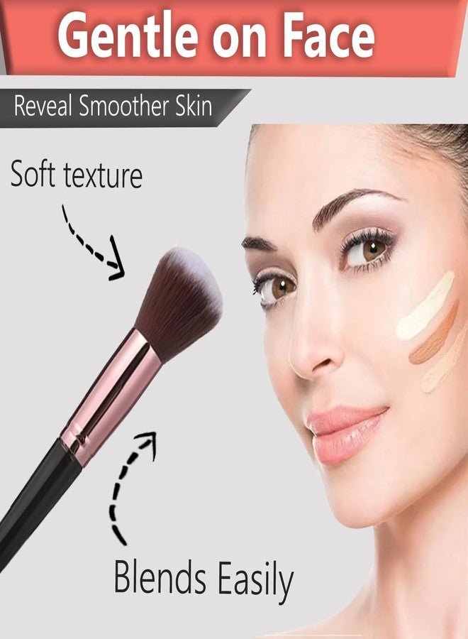 TEMPERIA (Pack of 5) Makeup Brush Set - Soft Bristles Make Up Brushes Sets Kit for Foundation, Concealers, Eyeshadow, Blush, Compact Face Powder, Highlighter, Contour, Blending Eye Liner - Image 3