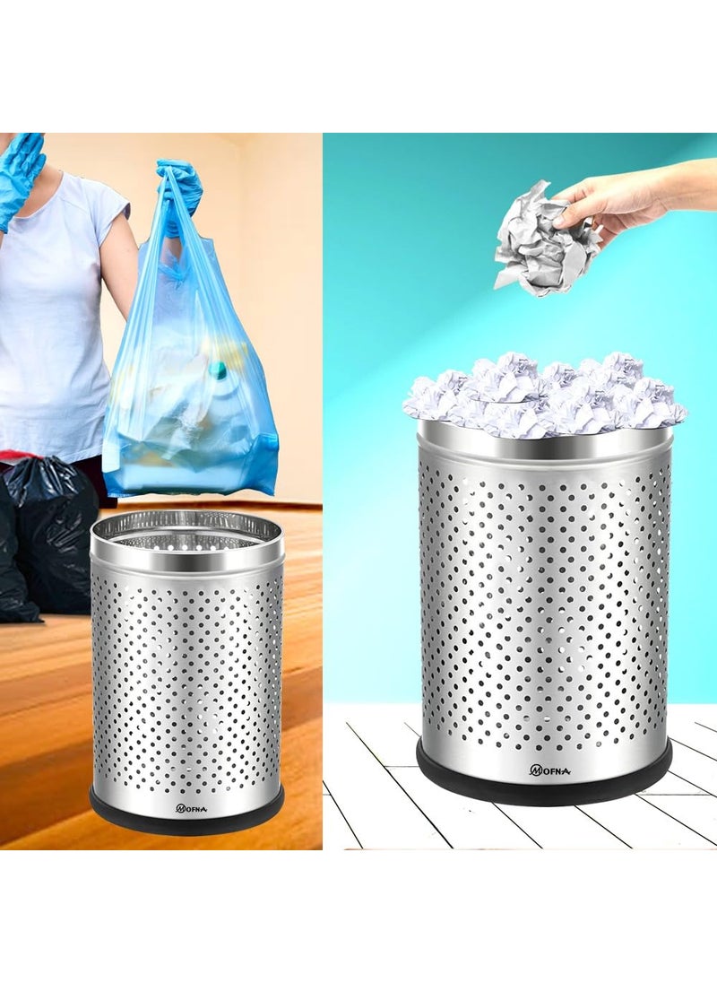 Mofna Industries Mofna Industries Stainless Steel Perforated Dustbin 10X1418 Litre for office and home  - Image 4