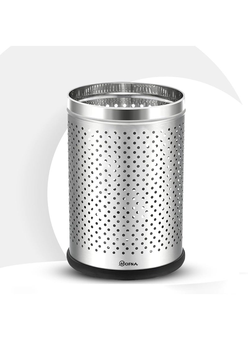 Mofna Industries Mofna Industries Stainless Steel Perforated Dustbin 10X1418 Litre for office and home  - Image 1