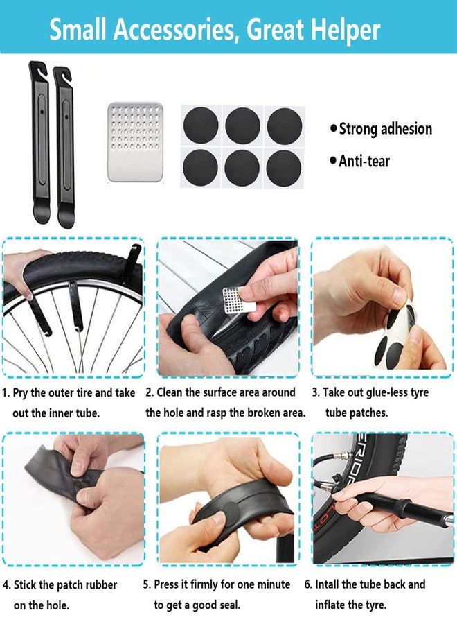 AaiLucky Bike Repair Tool Kit with Mini Bicycle Pump, Bicycle Saddle Bag with Tail Light, 16-in-1 Bike Multitool, Bicycle Tire Repair Kit for Road Mtb E-Bikes, Large Capacity Bike Set Pack Bag - Image 5