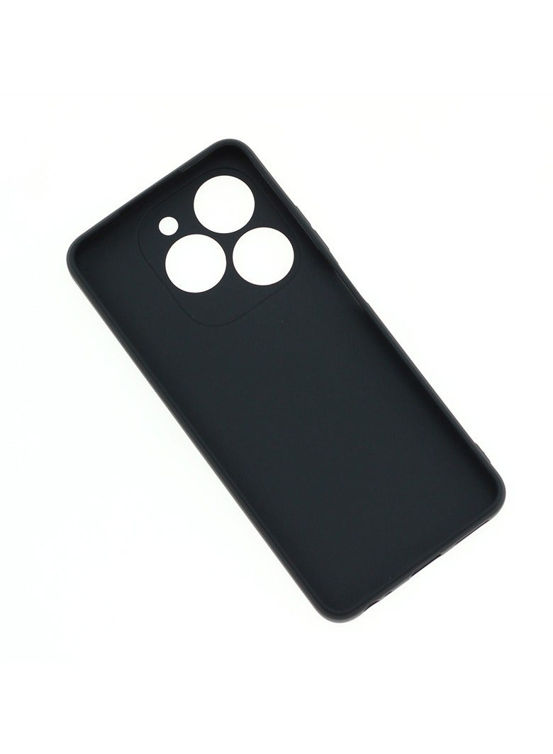 ITEL P55 4G Black Mobile Phone Case Cover, Soft Back Cover + Frosted Design + Raised Full Camera Protection - Image 4