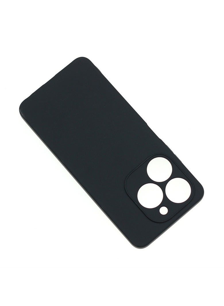 ITEL P55 4G Black Mobile Phone Case Cover, Soft Back Cover + Frosted Design + Raised Full Camera Protection - Image 3