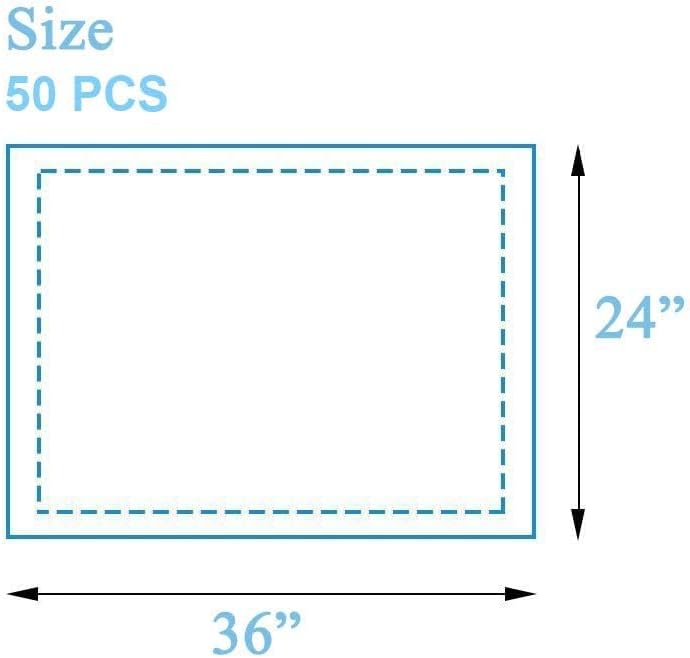 Buyockss Disposable Underpads Incontinence Bed Pads 24"X36" Disposable Changing Pads Ultra Absorbent Waterproof Incontinence Furniture Protection (24 x 36 inch 50 Count) - Image 5