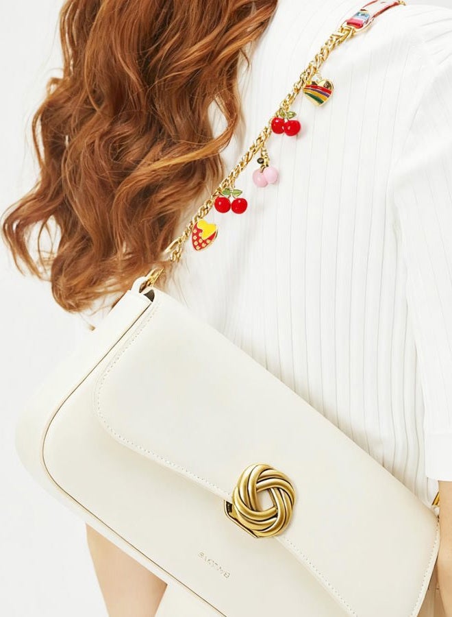 JIMYICLR Gold Bag Charm Keychain, Cute Heart Cherry Purse Chain Charm for Handbags, Purse Extender Chain Accessories - Image 3