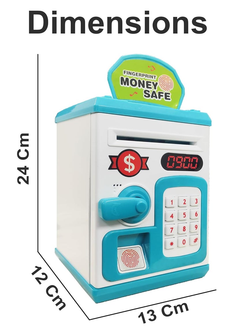 vGRASSP Money Safe Piggy Bank Toy for Kids and Adults - Gullak Money Safe with Number Password and Touch Sensor - Money Saving Mini ATM Toy with Lights and Sound (Multicolor) - Image 3