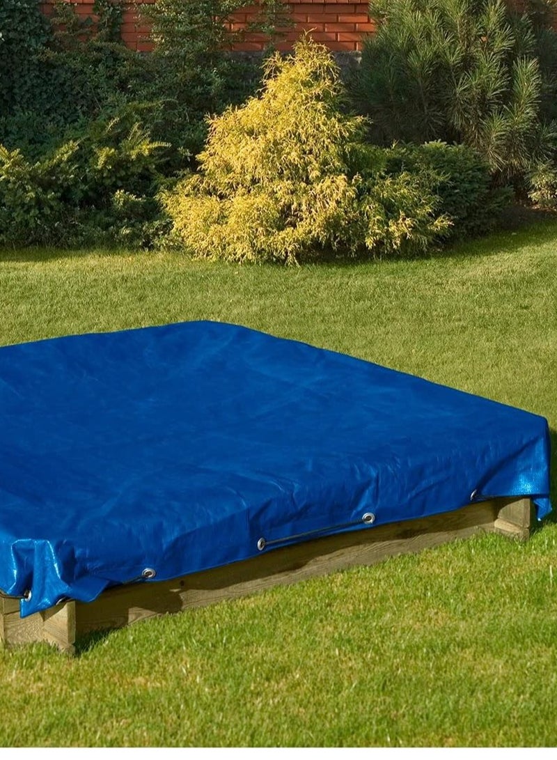 غطاء قماش مشمع أزرق مقاوم للماء مقاس 4 × 6 متر، ملاءة أرضية - مقاوم للماء والطقس، مقاوم للصقيع، حماية من الأشعة فوق البنفسجية، عالمي، متعدد الأغراض، فتحات معززة - Image 2