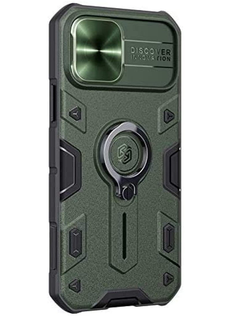 Raxoom iPhone 12 Pro Max CamShield Armor Case with Slide Camera Cover, Impact-Resistant Bumpers Protective Case with Ring Kickstand for iPhone 12 Pro Max 6.7 inch (2020) - [ green ] - Image 4