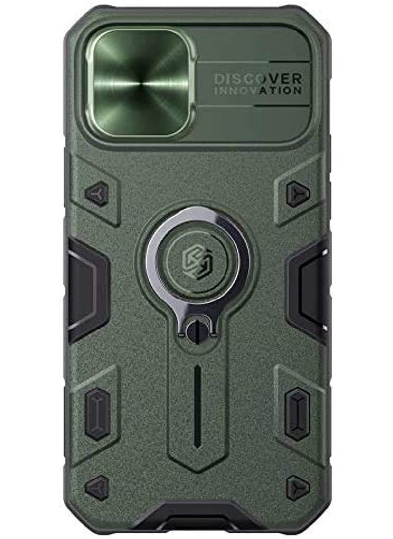 Raxoom iPhone 12 Pro Max CamShield Armor Case with Slide Camera Cover, Impact-Resistant Bumpers Protective Case with Ring Kickstand for iPhone 12 Pro Max 6.7 inch (2020) - [ green ] - Image 3