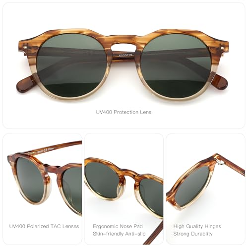 ZENOTTIC Vintage Round Polarized Sunglasses for Men Women UV400 Protection - Image 4