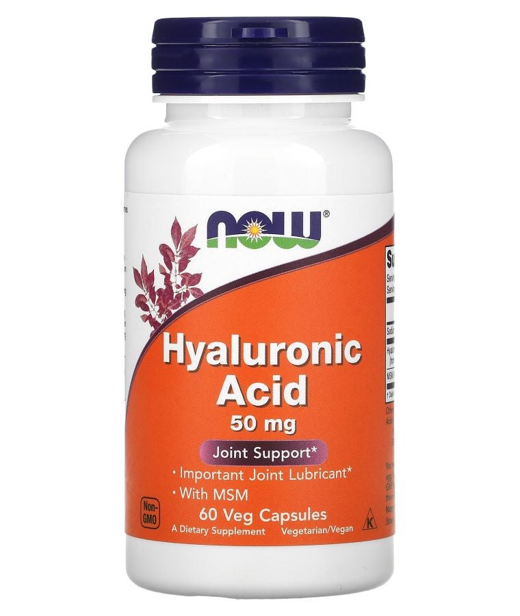 now Hyaluronic Acid 50 mg 60 Veg Capsules