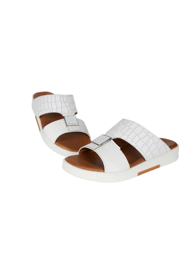 بارجيل أونو 008-3400 Barjeel Uno Men Arabic Sandals BJM 14 White