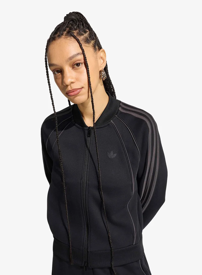 Adidas Originals BLACK/NTGREY Superstar Adicolor Twill Track Top for Women | Best Price UAE