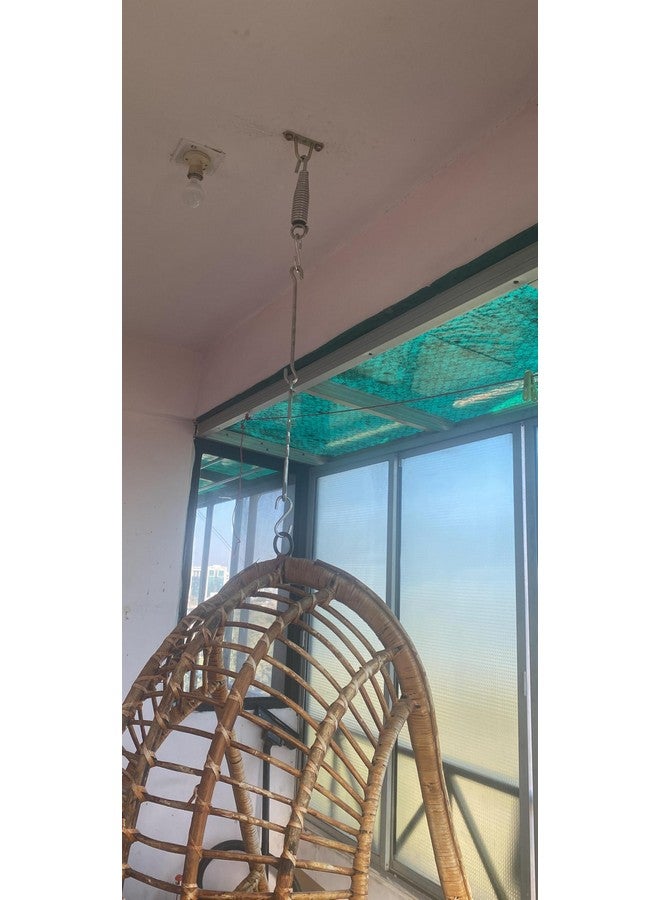 Q1 Beads حلقات معدنية من كرات Q1 عبوة 2 - خطاف د هوك مع خطاف سقف مع مسامير تثبيت بطول 4 إنش (4 قطع) - ثقيل (ذهبي) - Image 3