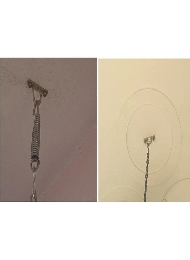 Q1 Beads حلقات معدنية من كرات Q1 عبوة 2 - خطاف د هوك مع خطاف سقف مع مسامير تثبيت بطول 4 إنش (4 قطع) - ثقيل (ذهبي) - Image 4