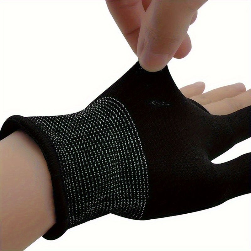 Gaming Finger Sleeves Black 2pcs Gloves and 4 Finger Glove Breathable Anti Slip Nylon Material for Mobile Gaming Cycling - Image 1