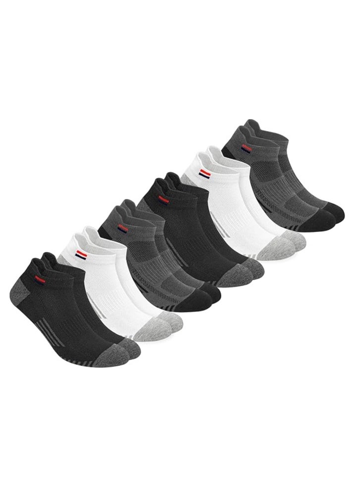 NAVYSPORT NAVYSPORT Ankle Socks for Men Women Cotton Sports Socks Pack of 6 Pairs, Free Size, Multicolor  - Image 3
