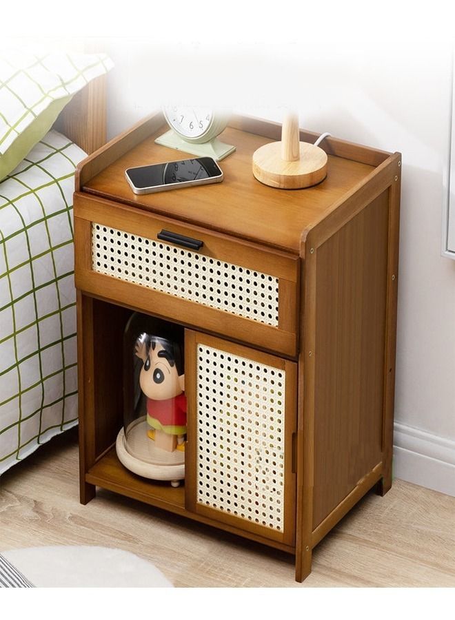 C&C Home Multipurpose Modern Single Drawer Sliding Door Shelf Bedside Storage Table Nightstand Side Table for Bedroom Living Room 42x31x50 cm - Image 2