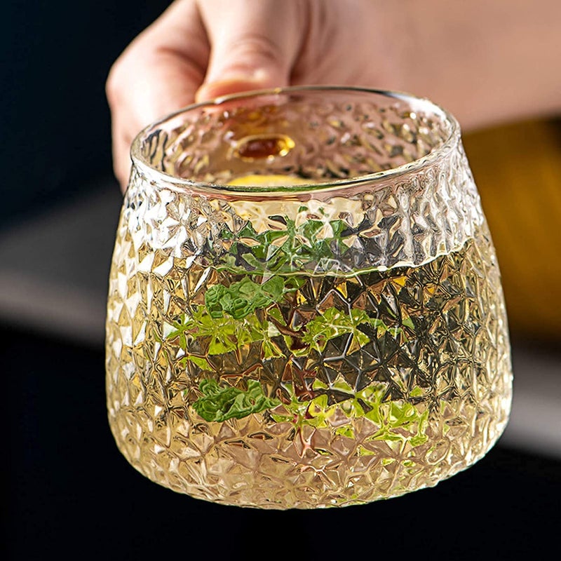 Vilon Italian Premium Glass Tea and Coffee Cup Set of 6 Clear 410ml - Image 4