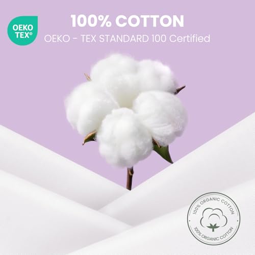 Selected Hanky مناديل قطنية نسائية مختارة مزينة بالزهور والدانتيل، 6 قطع - أرجواني مزهر - Image 3