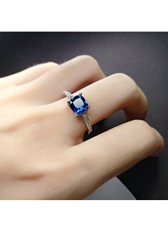New Square Sapphire Engagement Ring Sapphire [white gold]]