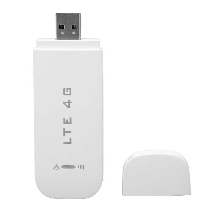 نقاط واي فاي موبايل 4G منفذ LTE محمول صغير سرعة 150 ميجابت في الثانية يمكنه اتصال ما يصل إلى 10 أجهزة موديم USB LTE 4G مع نقطة واي فاي لون أبيض - Image 1